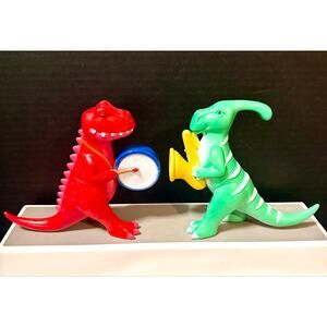Ankyo Dinosaur Marching Band Red T-Rex drummer green Parasaurolophus saxophonist